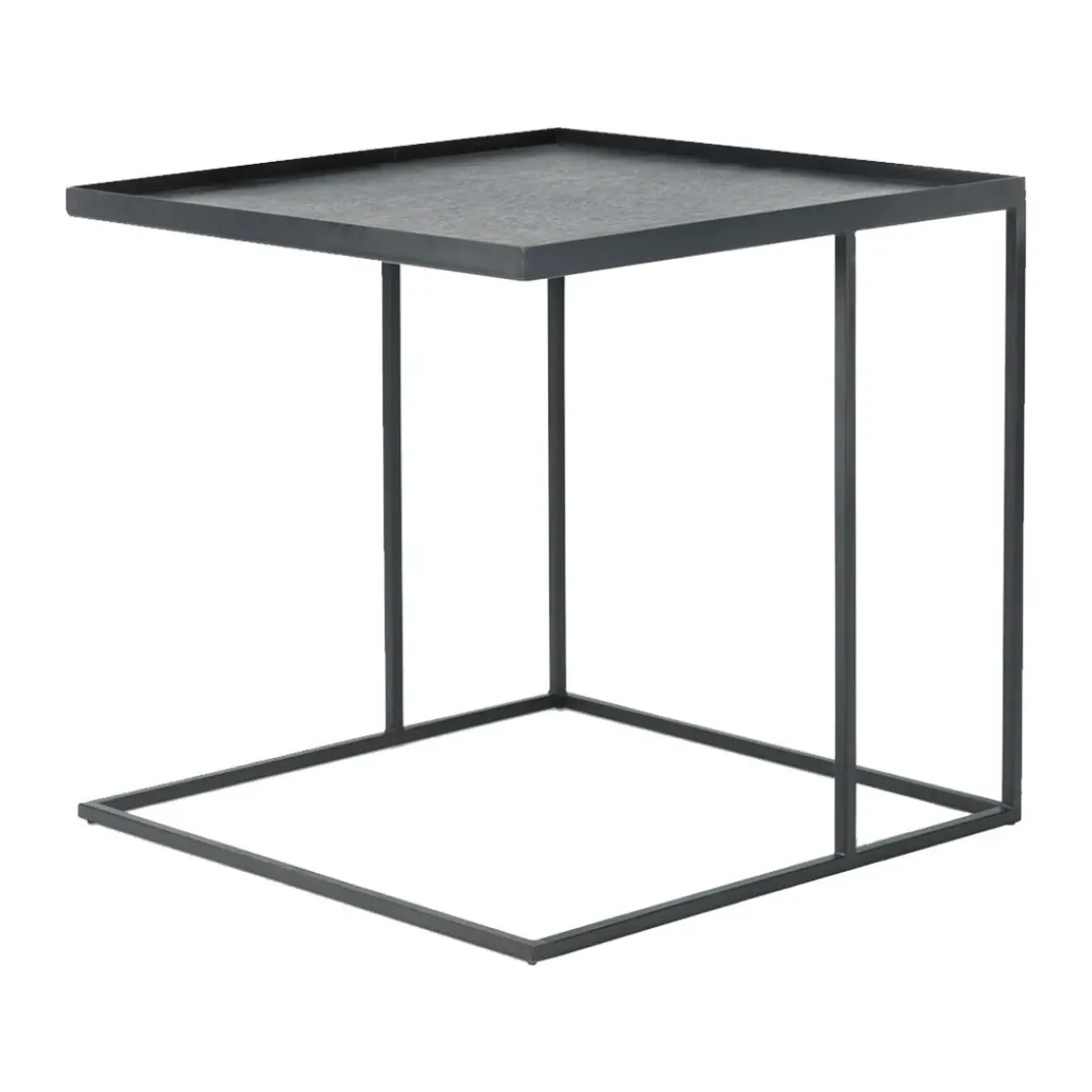 Table d'appoint Square en métal - Noir