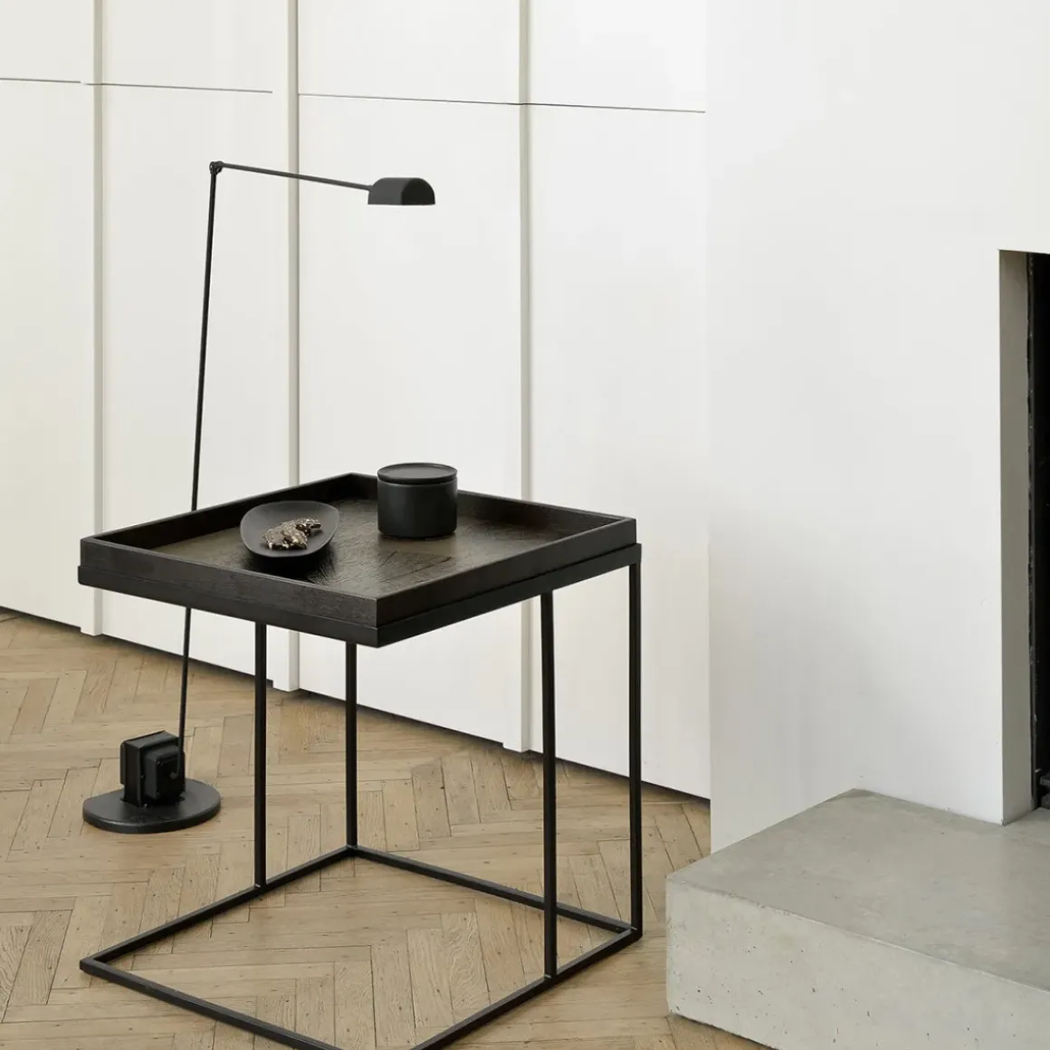 Table d'appoint Square en métal - Noir