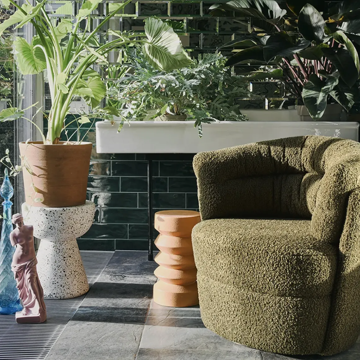 Table d'appoint Terrazzo - Blanc