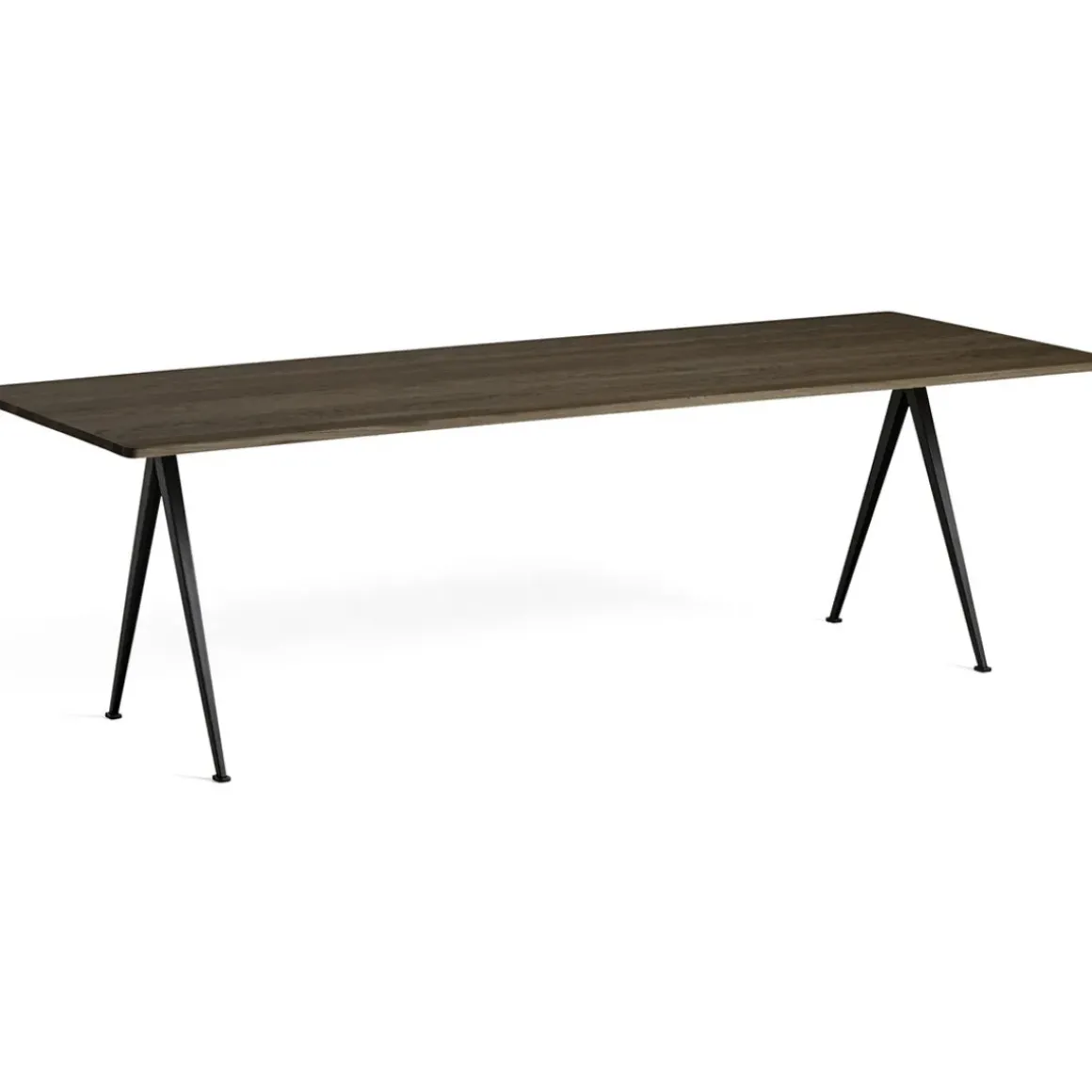 Table Pyramid 02 Base noire u0026 plateau chêne fumé