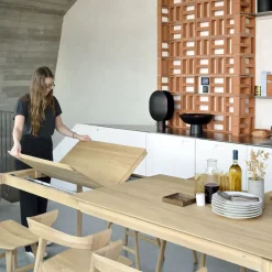 Table à rallonge Bok en chêne - L 160/240 cm
