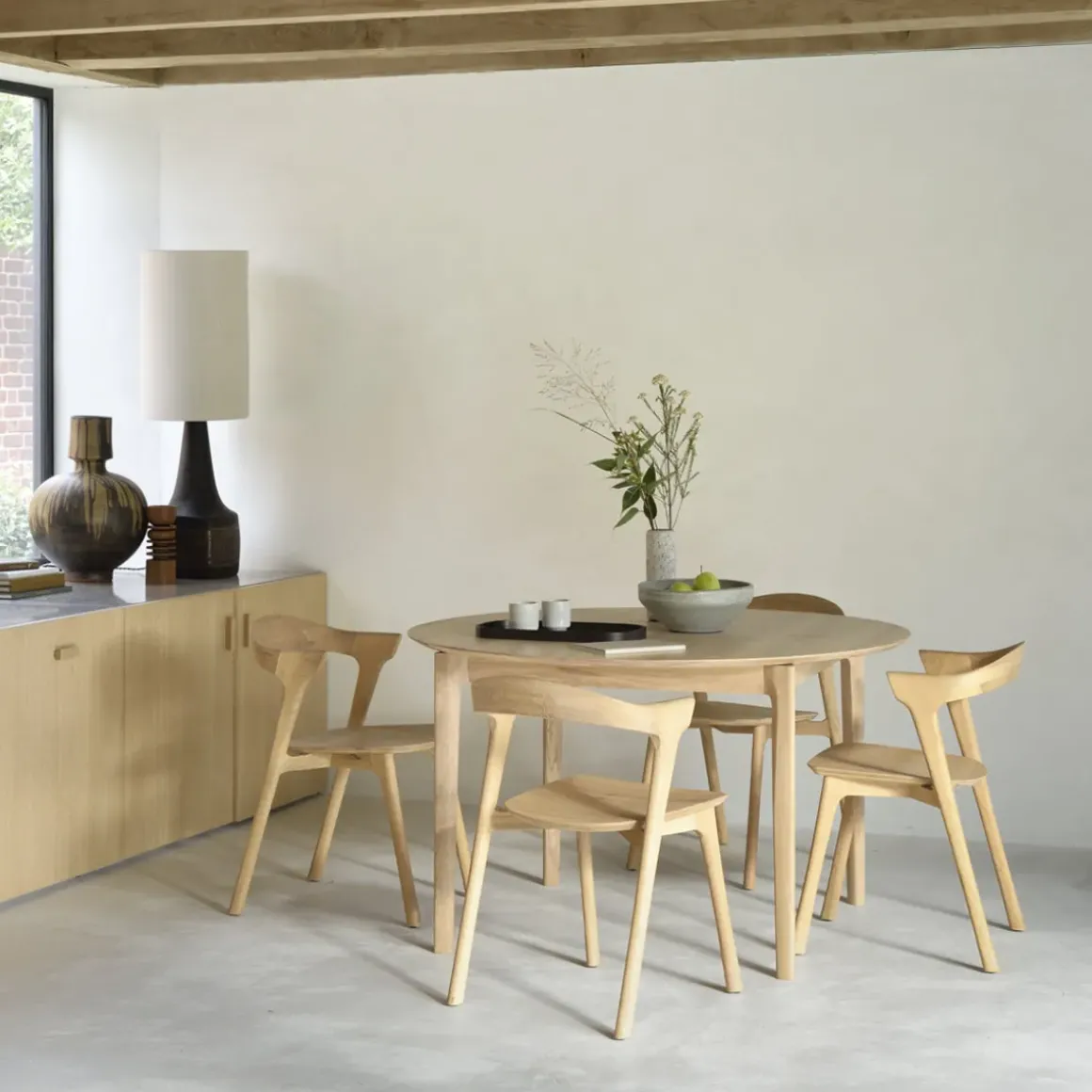 Table à rallonge Bok en chêne - L 129/179 cm