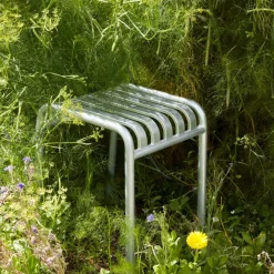 Tabouret Palissade en acier poudré - Gris ciel