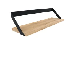 Étagère Ribbon en chêne et métal noir - L 70 cm