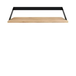 Étagère Ribbon en chêne et métal noir - L 70 cm