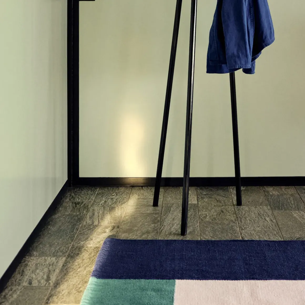 Tapis Ethan Cook Flat Works - 170 x 240 cm - Carreaux Vert Pêche