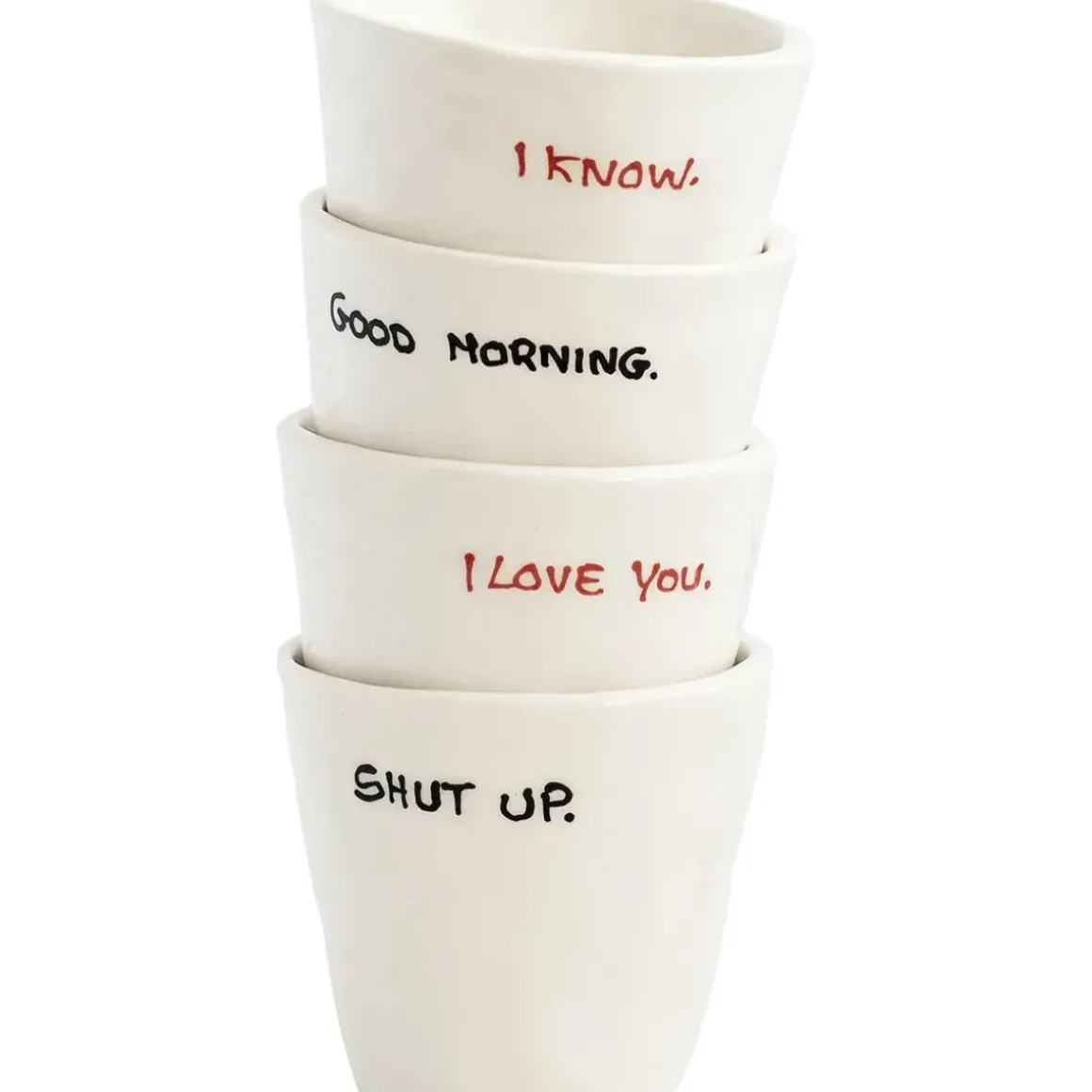 Tasse à expresso I Love You - Blanc