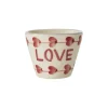 Tasse expresso ovale Love en céramique