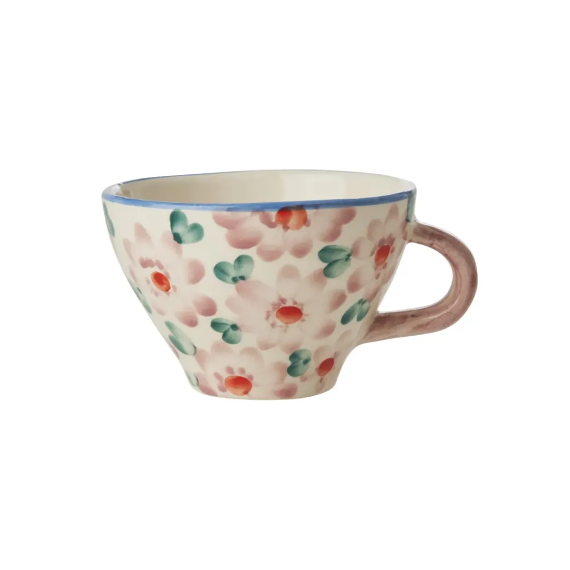 Tasse à fleurs roses en céramique