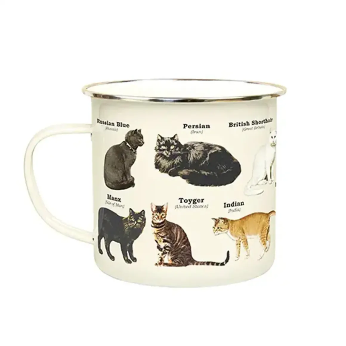 Tasse émail Chats