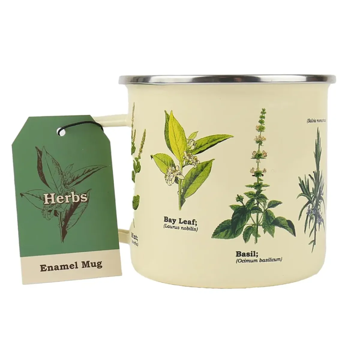 Tasse émail Herbes