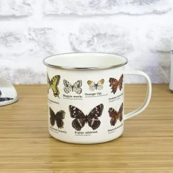 Tasse émail Papillons