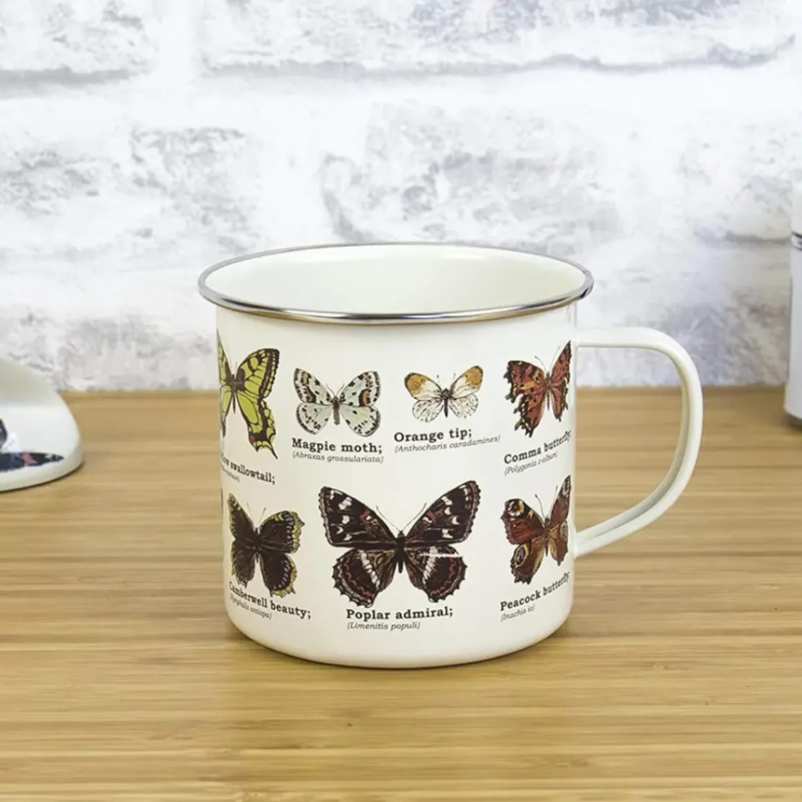 Tasse émail Papillons