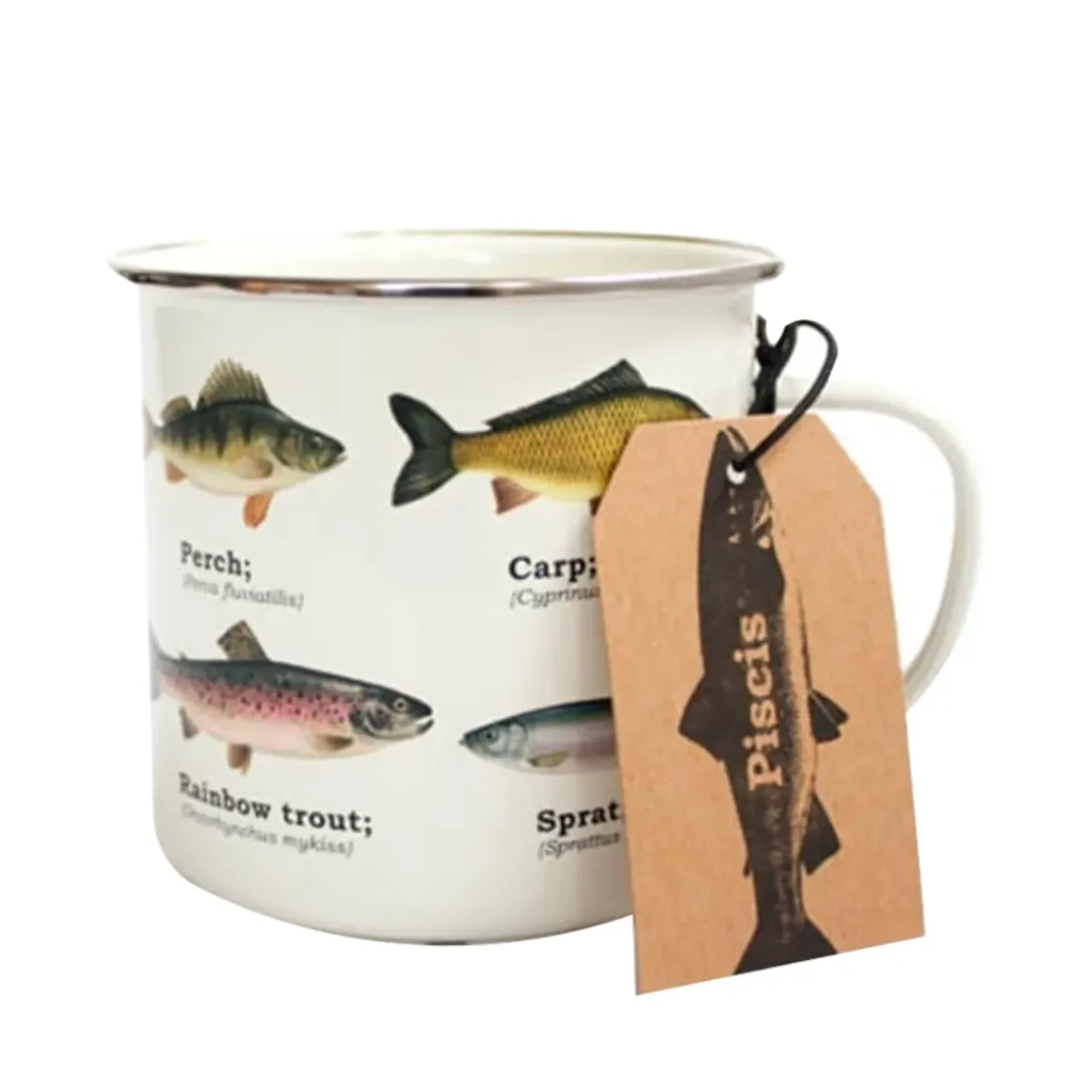 Tasse émail Poissons