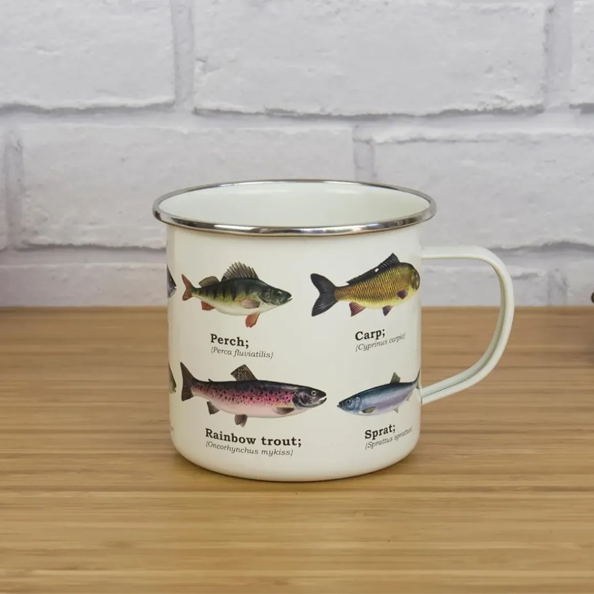 Tasse émail Poissons
