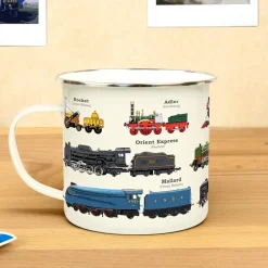 Tasse émail Trains