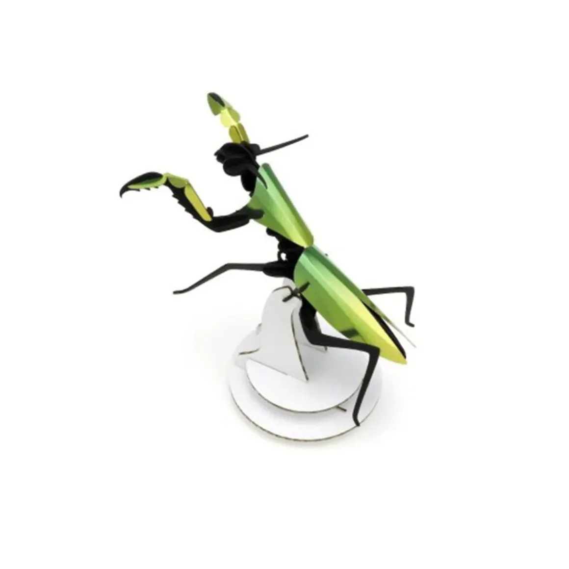 Trophée Origami Mante religieuse - Vert mango métallique