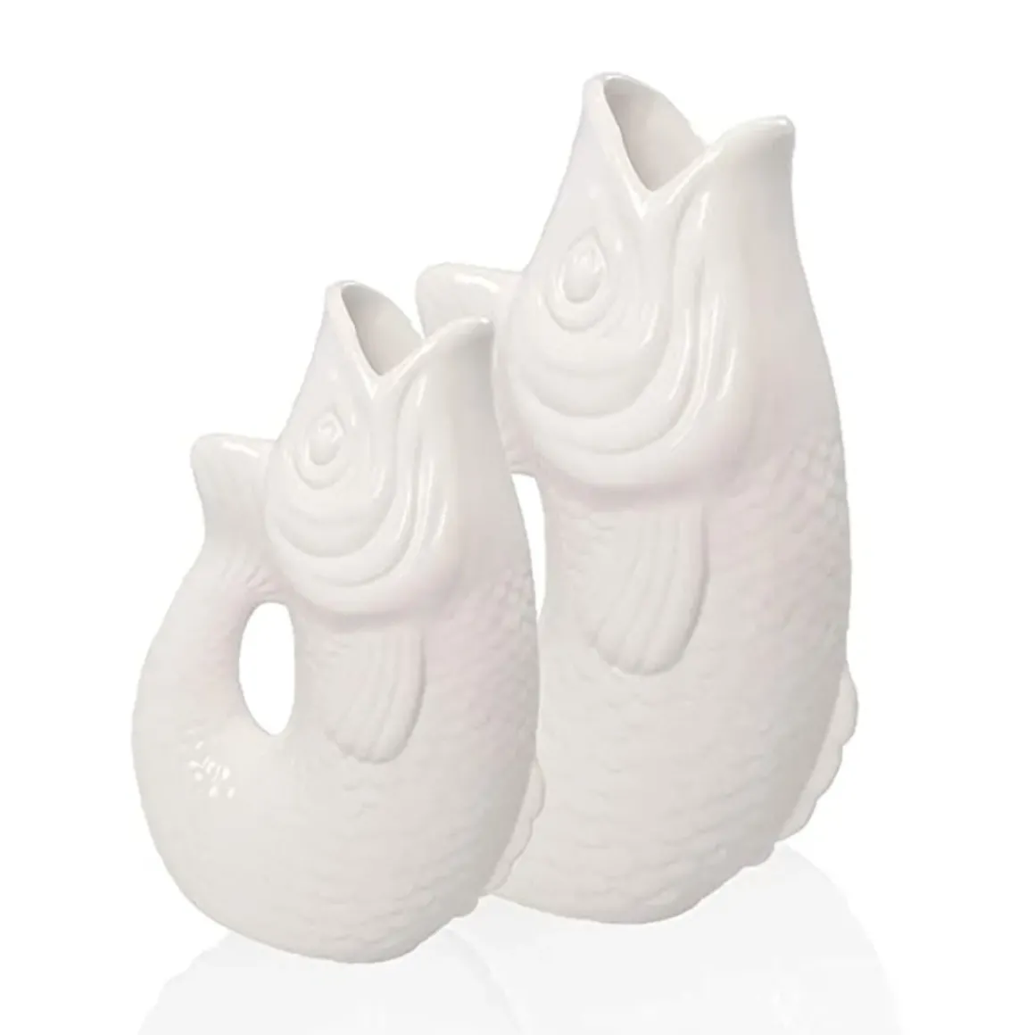 Vase Monsieur Carafon Poisson - Blanc