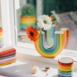 Vase Rainbow Double en céramique