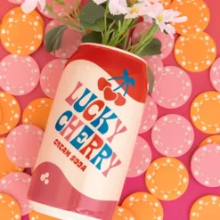 Vase Soda Lucky Cherry Cream