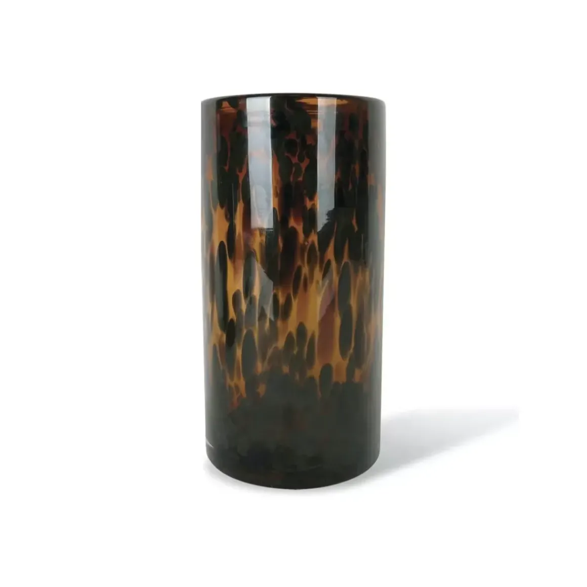 Vase Tube Léopard Brun - ? 12 cm