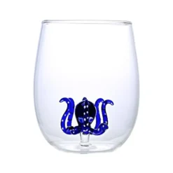 Verre pieuvre - Bleu