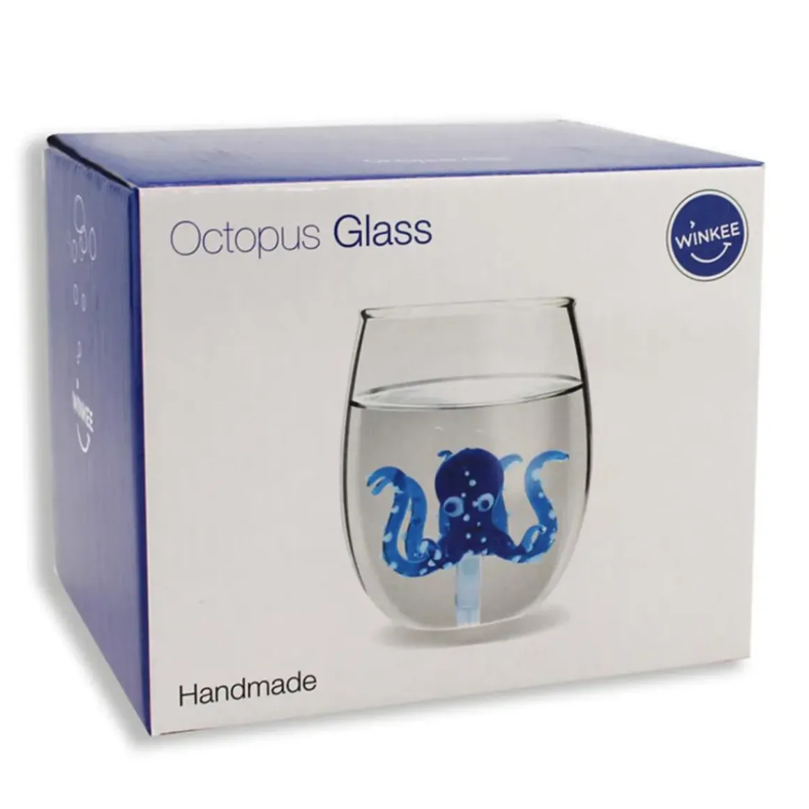 Verre pieuvre - Bleu