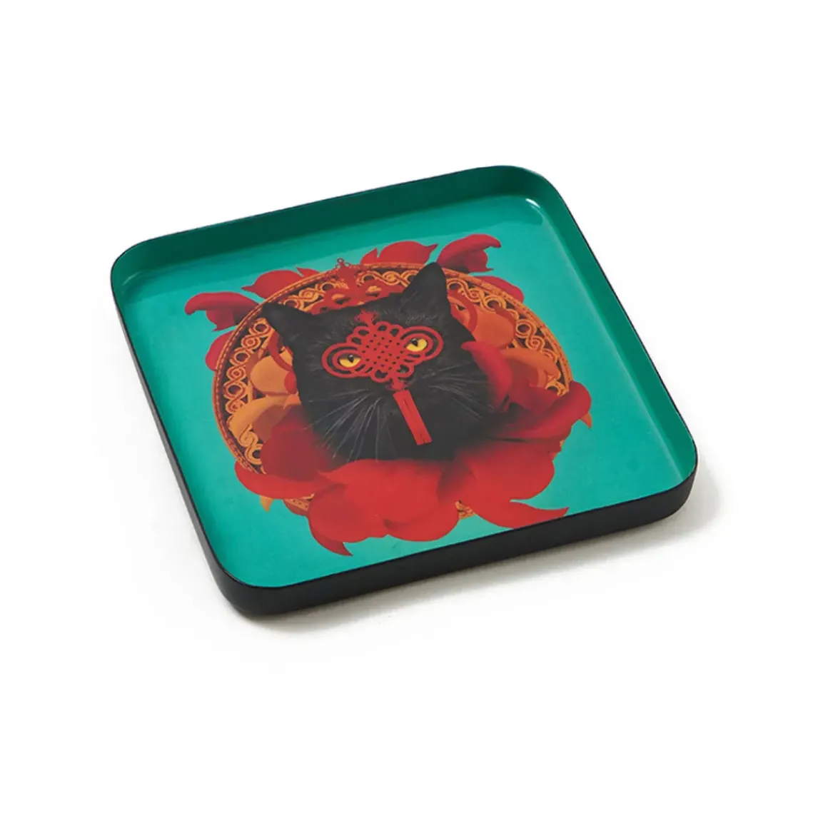 Vide-poche carré Chachino en fer - 15 × 15 cm