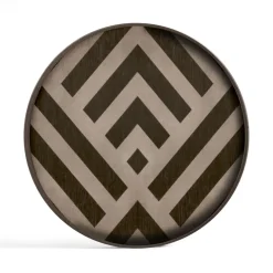 Vide-poche en bois - Graphite Chevron - 30 x 30 cm