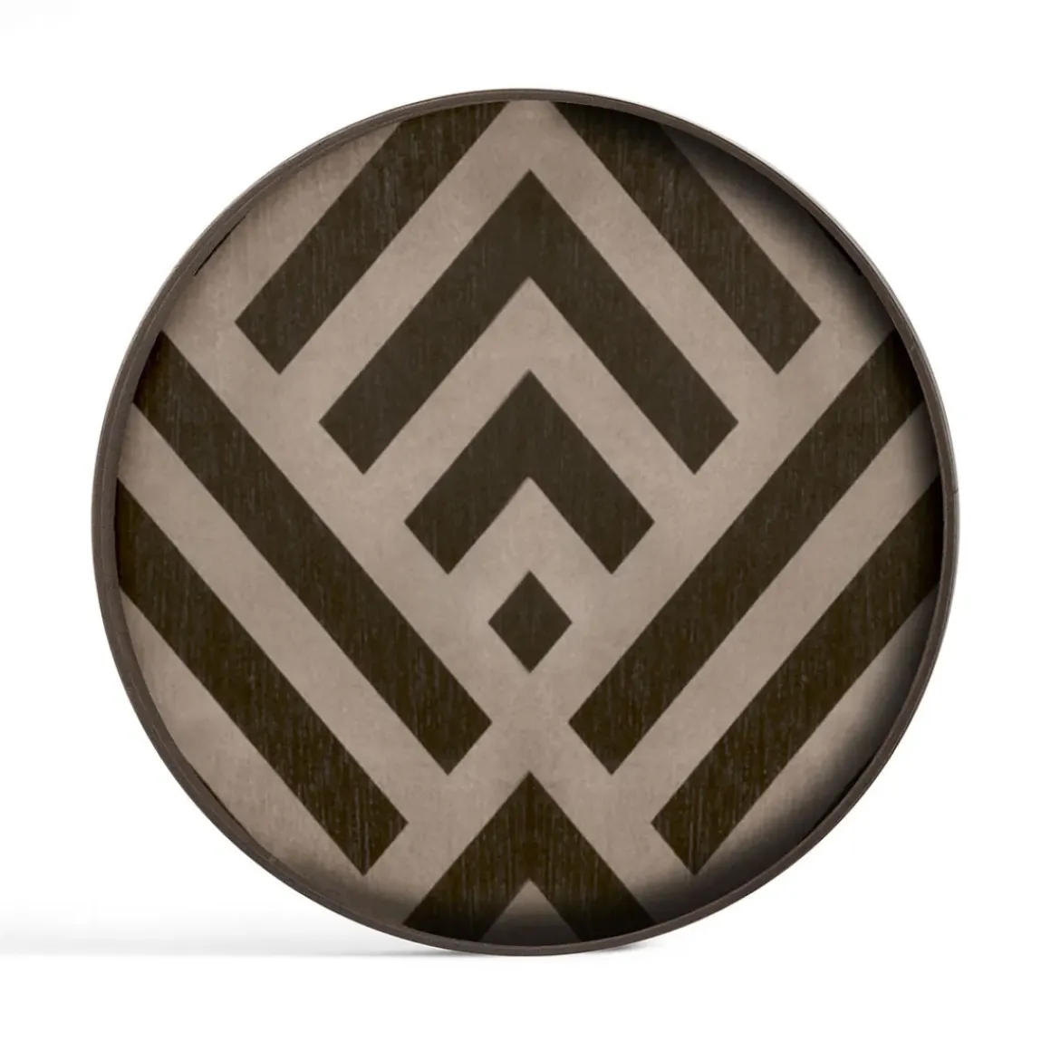 Vide-poche en bois - Graphite Chevron - 30 x 30 cm