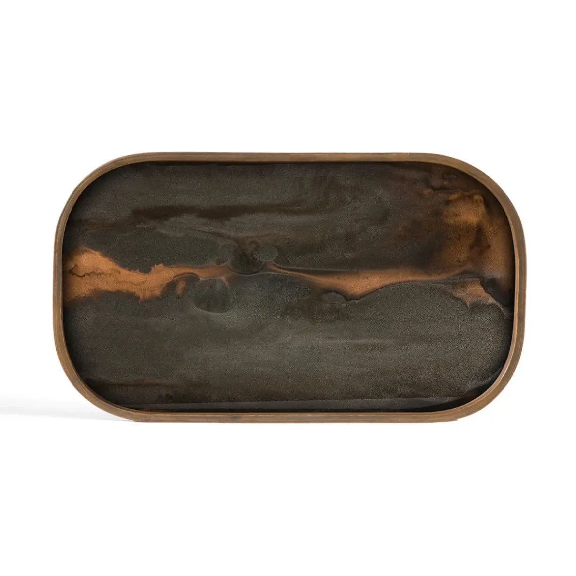 Vide-poche en verre - Bronze Organic - 42 x 24 cm
