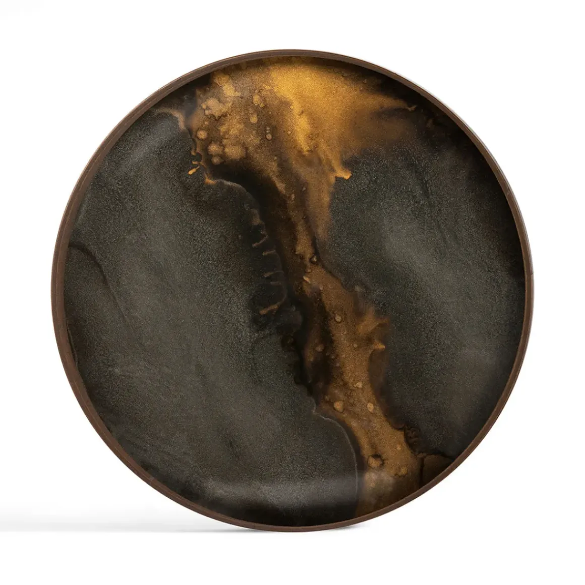 Vide-poche en verre - Bronze Organic - Ø 30 cm