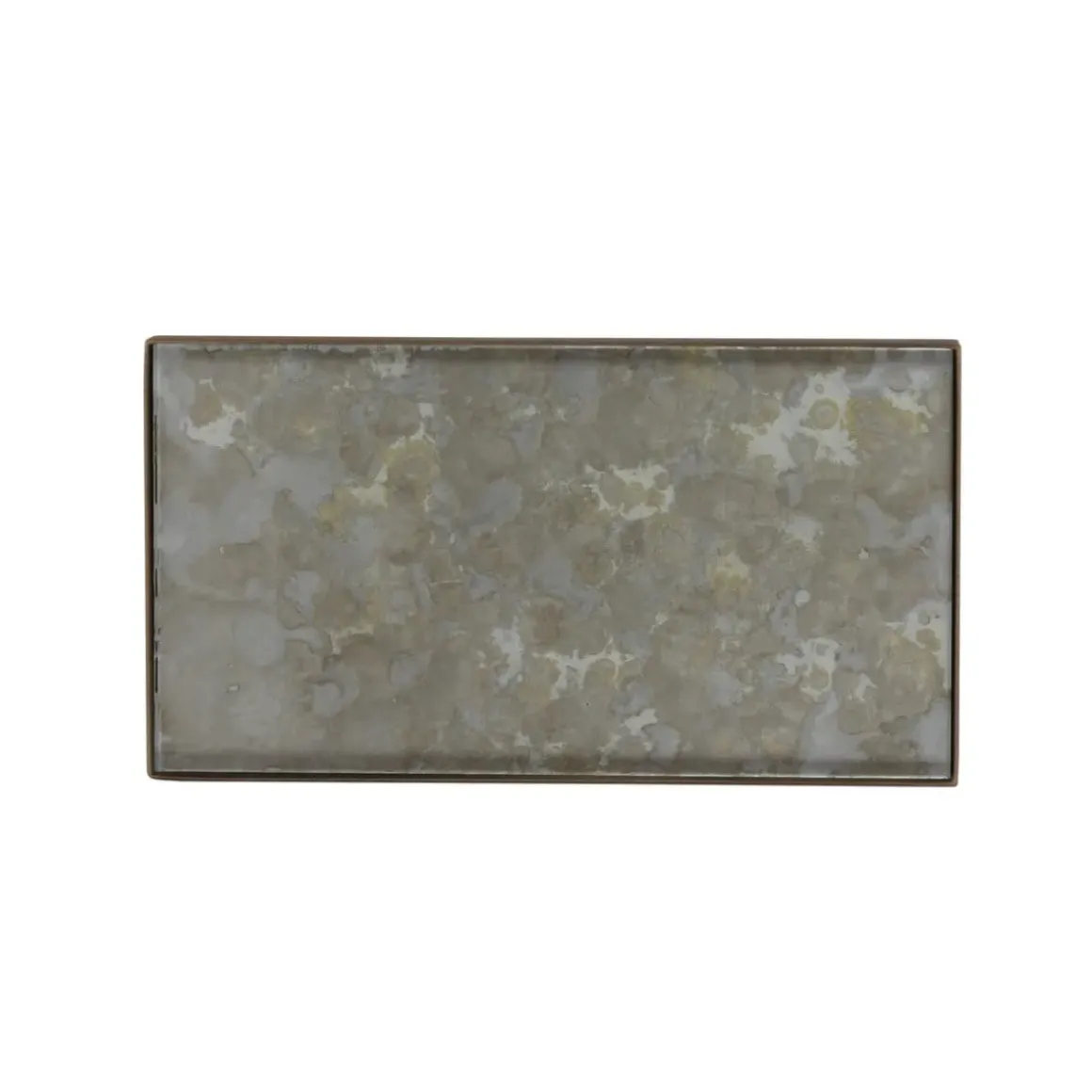 Vide poche en verre peint - Fossil Organic - L 31 cm