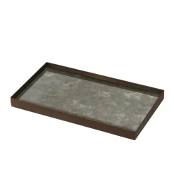 Vide poche en verre peint - Fossil Organic - L 31 cm