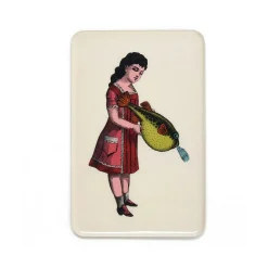 Vide-poche rectangulaire Giselle en fer - 14 × 21,5 cm