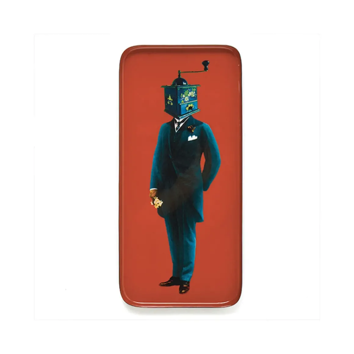 Vide-poche rectangulaire Moulinos en fer - 12,5 × 28 cm